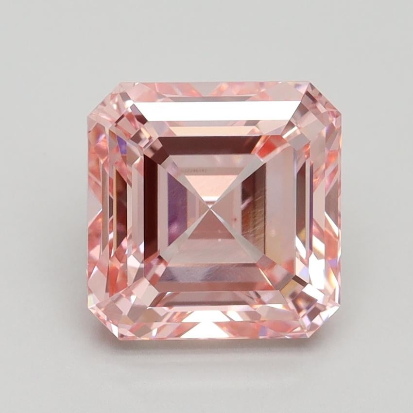 3.43 Ct. Fancy Intense Pink Asscher Lab Grown Diamond