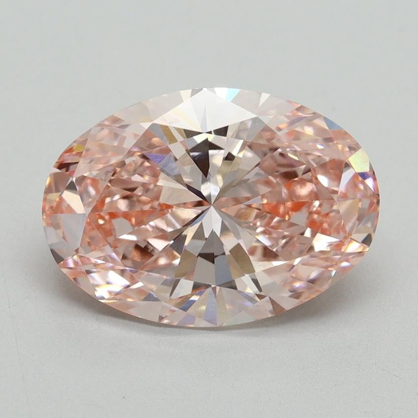 4.04 Ct. Fancy Intense Pink Oval Lab Grown Diamond