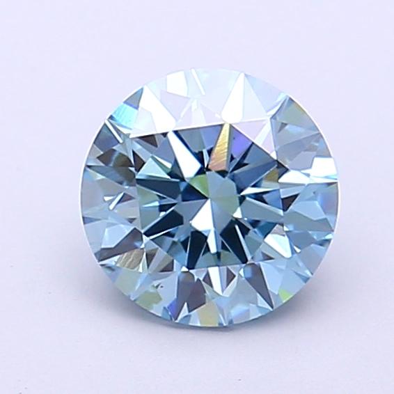 1.01 Ct. Fancy Vivid  Blue Round Lab Grown Diamond