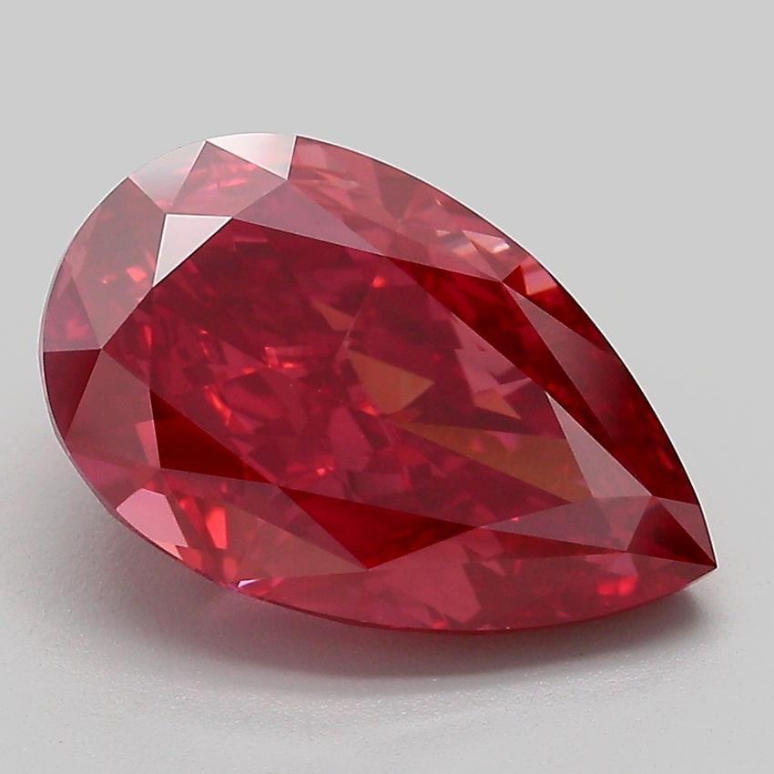 4.85 Ct. Fancy Vivid  Pink Pear Lab Grown Diamond