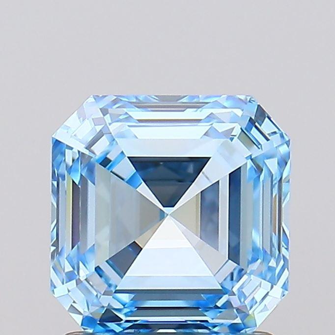 1.52 Ct. Fancy Vivid Blue Asscher Lab Grown Diamond