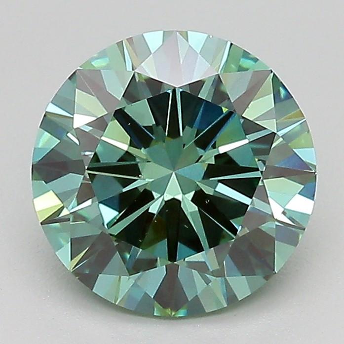 2.00 Ct. Fancy Vivid Green Round Lab Grown Diamond