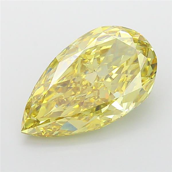 10.02 Ct. Fancy Vivid Yellow Pear Lab Grown Diamond