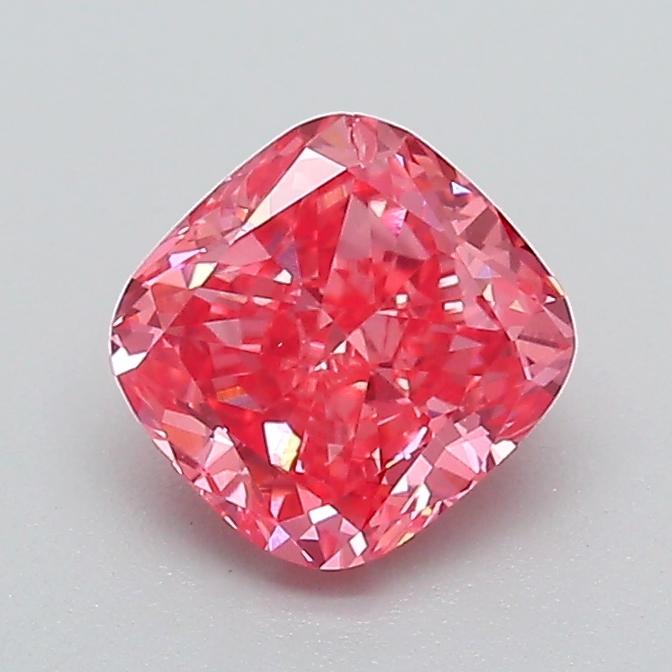 1.03 Ct. Fancy Vivid Pink Cushion Lab Grown Diamond