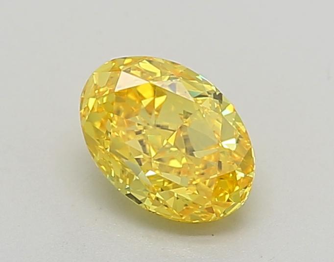 1.04 Ct. Fancy Vivid  Yellow Oval Lab Grown Diamond