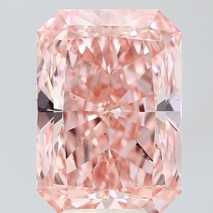 5.55 Ct. Fancy Vivid Pink Radiant Lab Grown Diamond