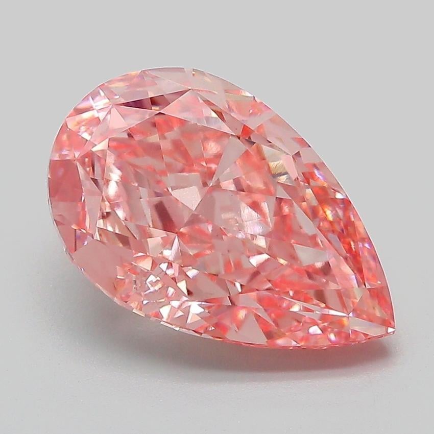 4.54 Ct. Fancy Vivid Pink Pear Lab Grown Diamond