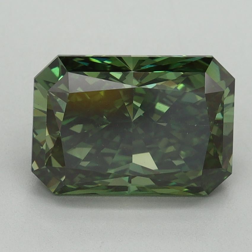 3.06 Ct. Fancy Vivid Green Radiant Lab Grown Diamond