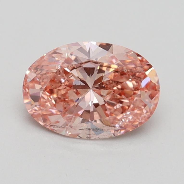 0.93 Ct. Fancy Vivid Pink Oval Lab Grown Diamond