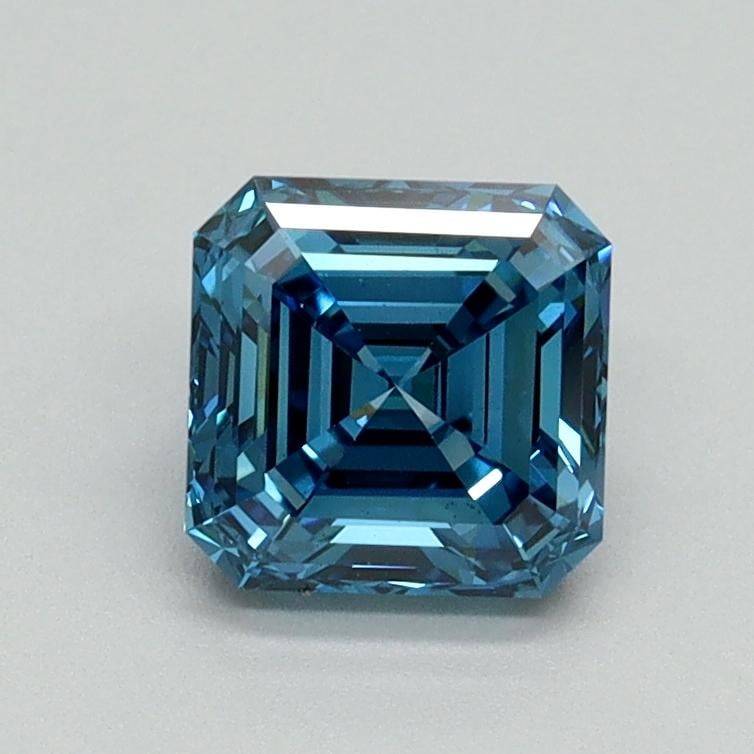 0.99 Ct. Fancy Vivid Blue Asscher Lab Grown Diamond