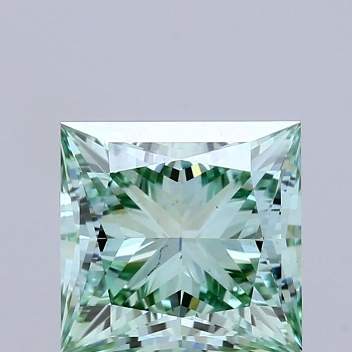 1.51 Ct. Fancy Intense Green Princess Lab Grown Diamond