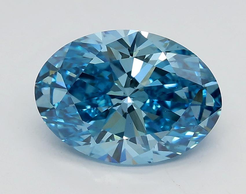 2.01 Ct. Fancy Vivid Blue Oval Lab Grown Diamond