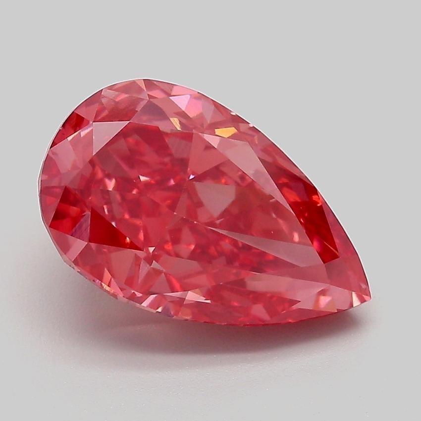 4.32 Ct. Fancy Vivid Pink Pear Lab Grown Diamond