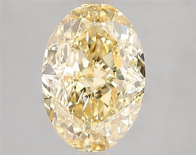3.04 Ct. Fancy Intense Yellow Oval Lab Grown Diamond