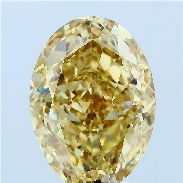 4.02 Ct. Fancy Yellow Oval Lab Grown Diamond