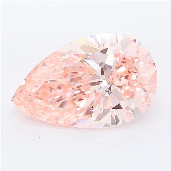 5.97 Ct. Fancy Vivid Pink Pear Lab Grown Diamond
