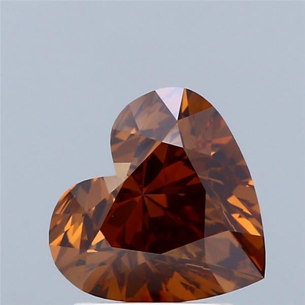 2.01 Ct. Fancy Intense Orangy Brown Heart Lab Grown Diamond