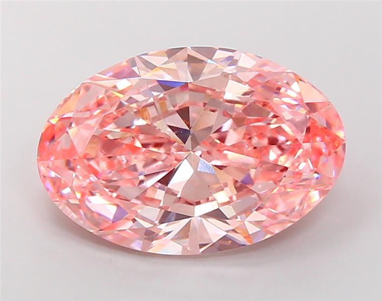 10.02 Ct. Fancy Vivid Pink Oval Lab Grown Diamond
