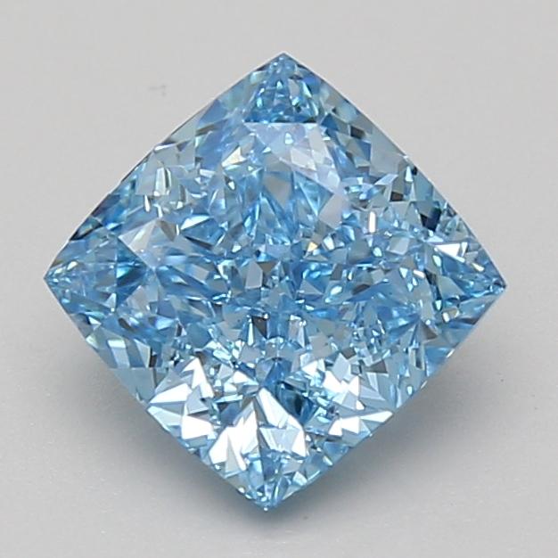 2.07 Ct. Fancy Vivid Blue Cushion Lab Grown Diamond