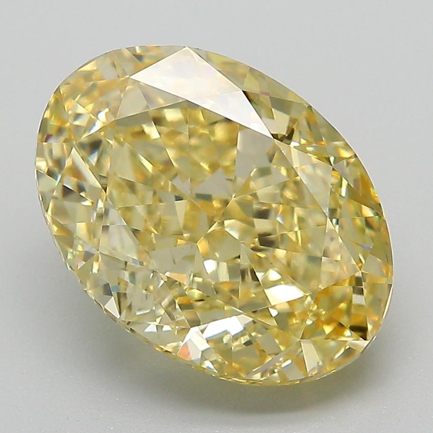 5.84 Ct. Fancy Vivid Yellow Oval Lab Grown Diamond