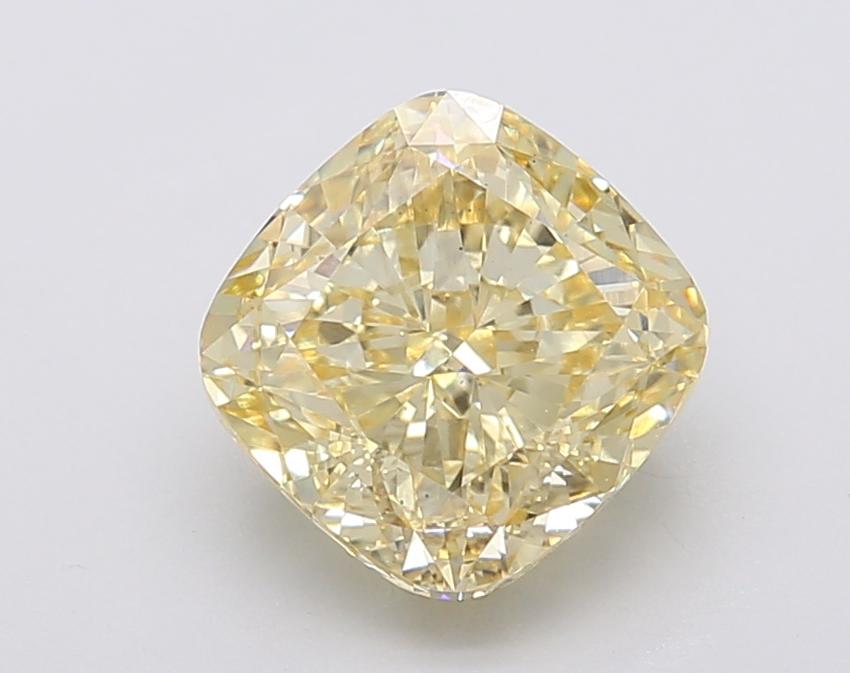 2.81 Ct. Fancy Vivid Yellow Cushion Lab Grown Diamond