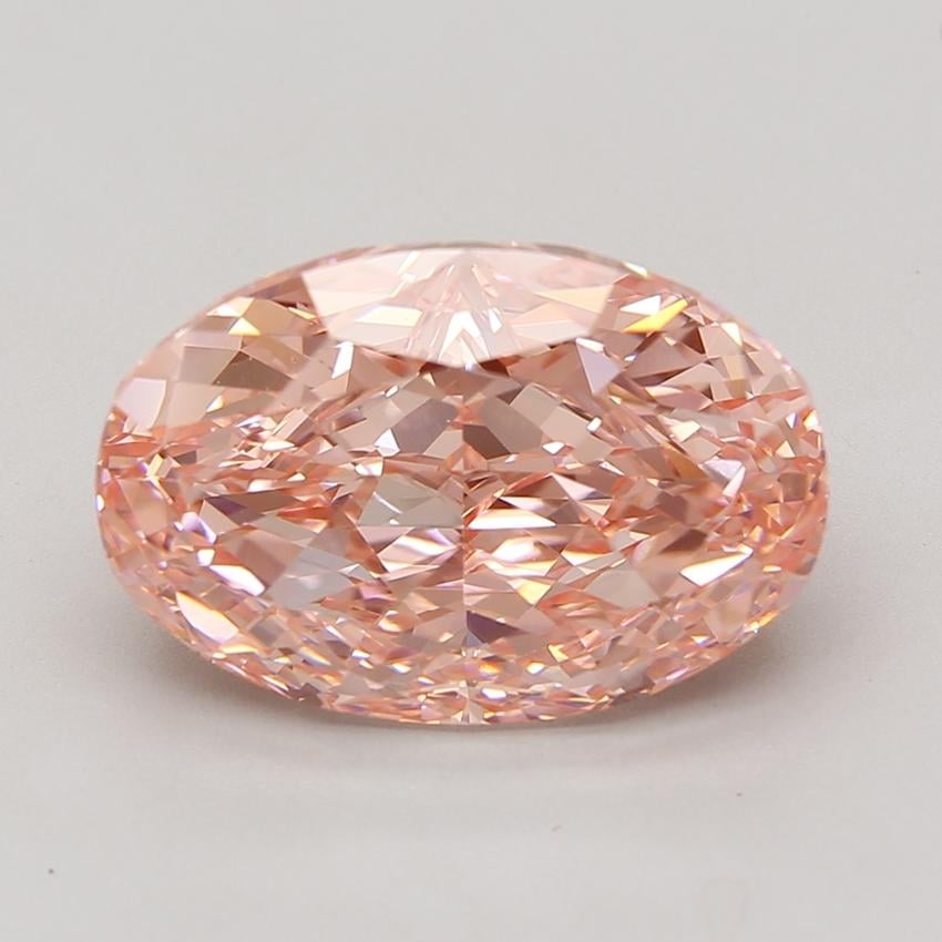 8.32 Ct. Fancy Vivid Pink Oval Lab Grown Diamond