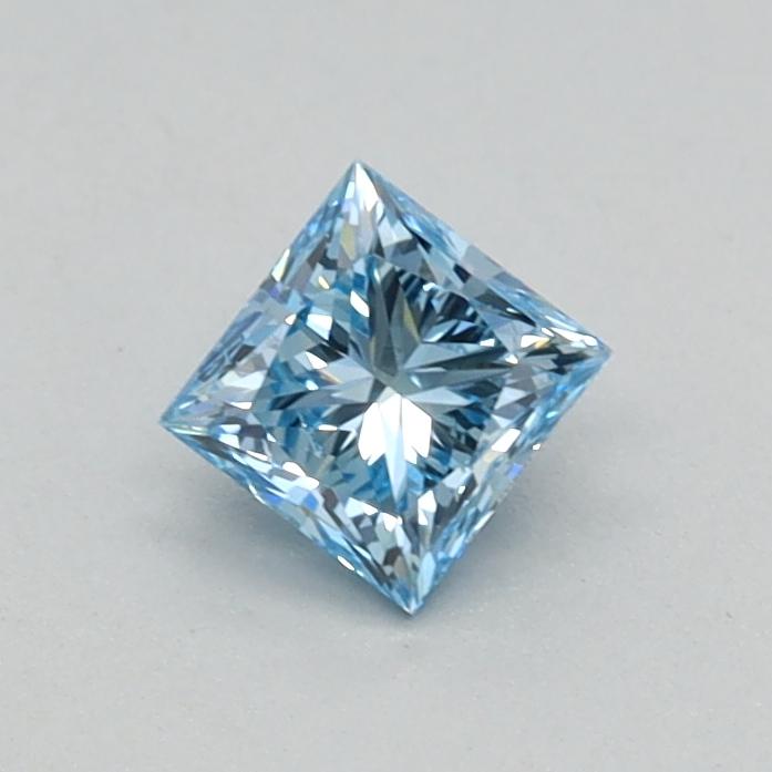 0.30 Ct. Fancy Vivid Blue Princess Lab Grown Diamond