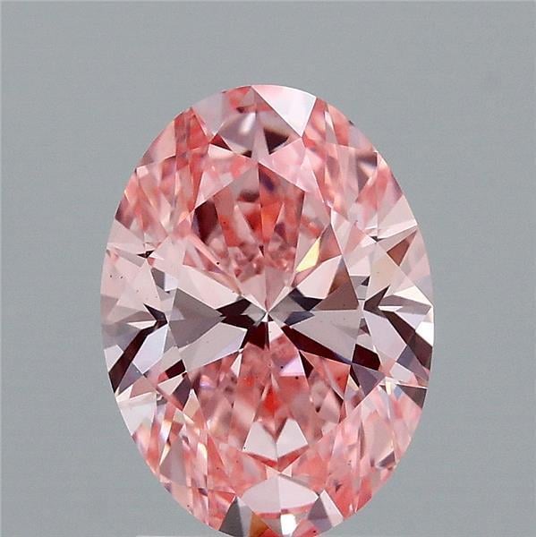 2.00 Ct. Fancy Vivid Pink Oval Lab Grown Diamond
