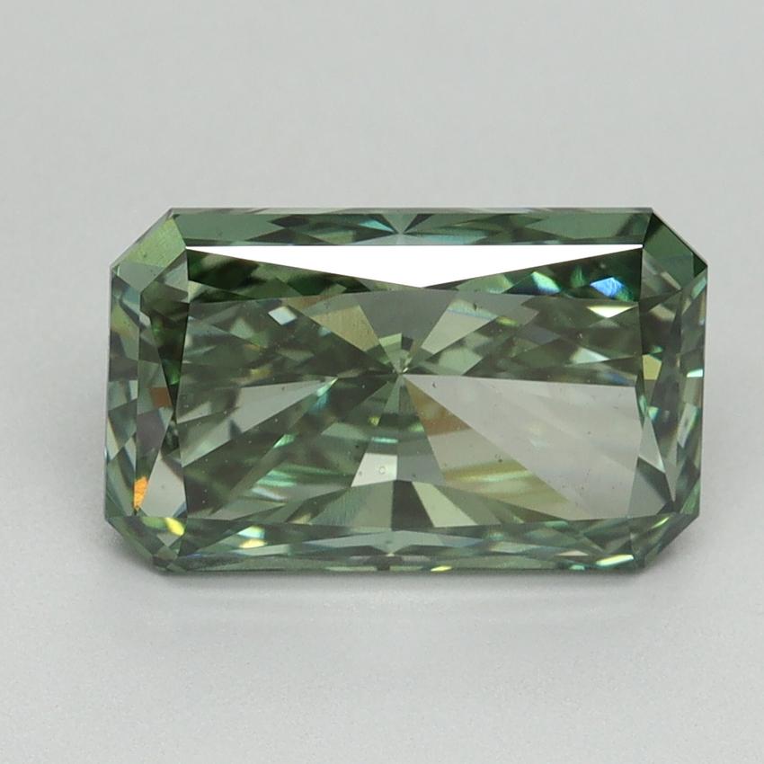 3.09 Ct. Fancy Vivid Green Radiant Lab Grown Diamond
