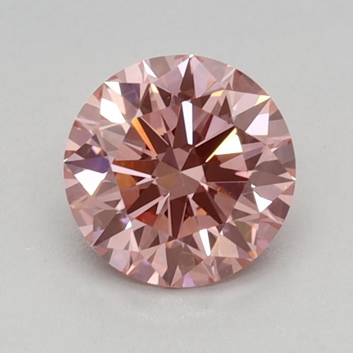 0.60 Ct. Fancy Vivid Pink Round Lab Grown Diamond