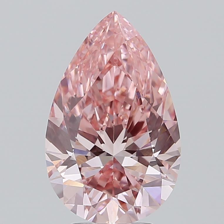 4.09 Ct. Fancy Vivid Pink Pear Lab Grown Diamond