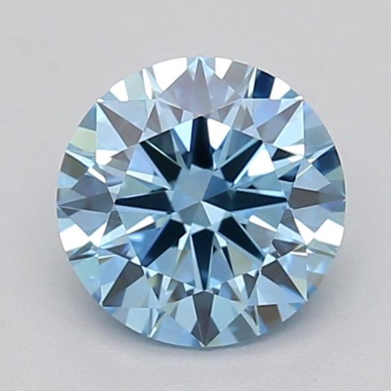 0.51 Ct. Fancy Vivid  Blue Round Lab Grown Diamond