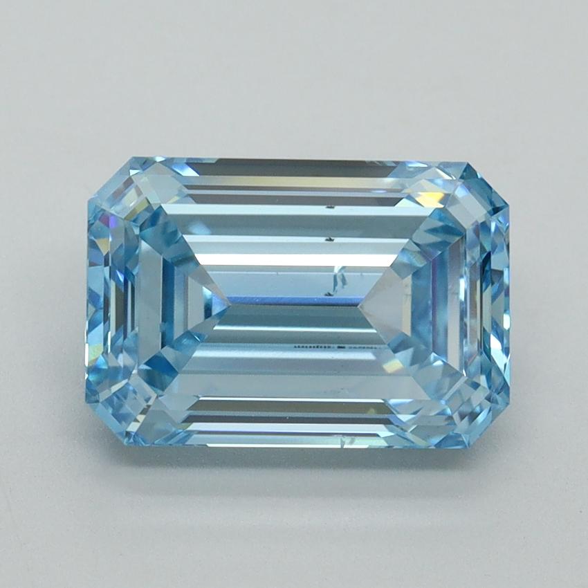 3.12 Ct. Fancy Intense Blue Emerald Lab Grown Diamond