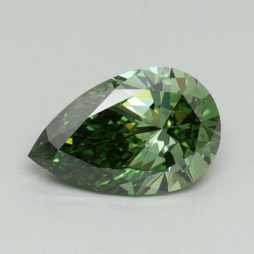 1.01 Ct. Fancy Vivid Pacific Green Pear Lab Grown Diamond
