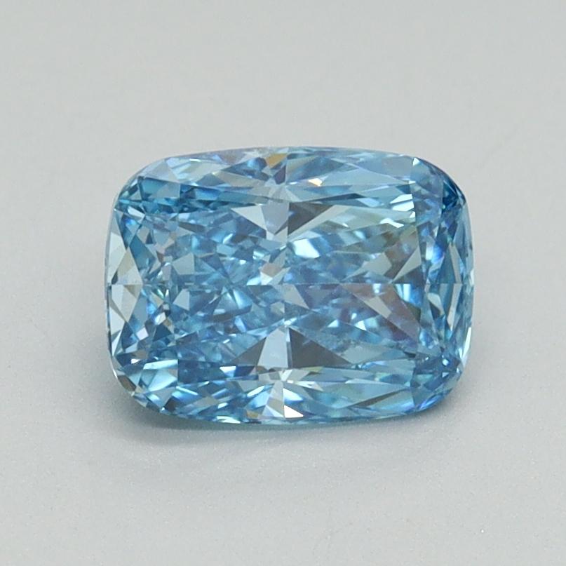 1.04 Ct. Fancy Vivid Blue Cushion Lab Grown Diamond