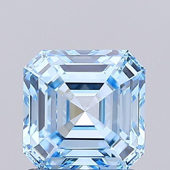 1.04 Ct. Fancy Vivid Blue Asscher Lab Grown Diamond