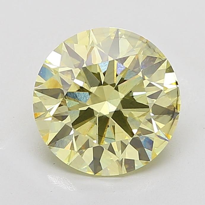 5.23 Ct. Fancy Yellow Round Lab Grown Diamond