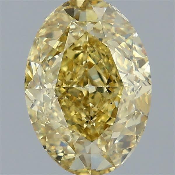 2.50 Ct. Fancy Intense Yellow Oval Lab Grown Diamond