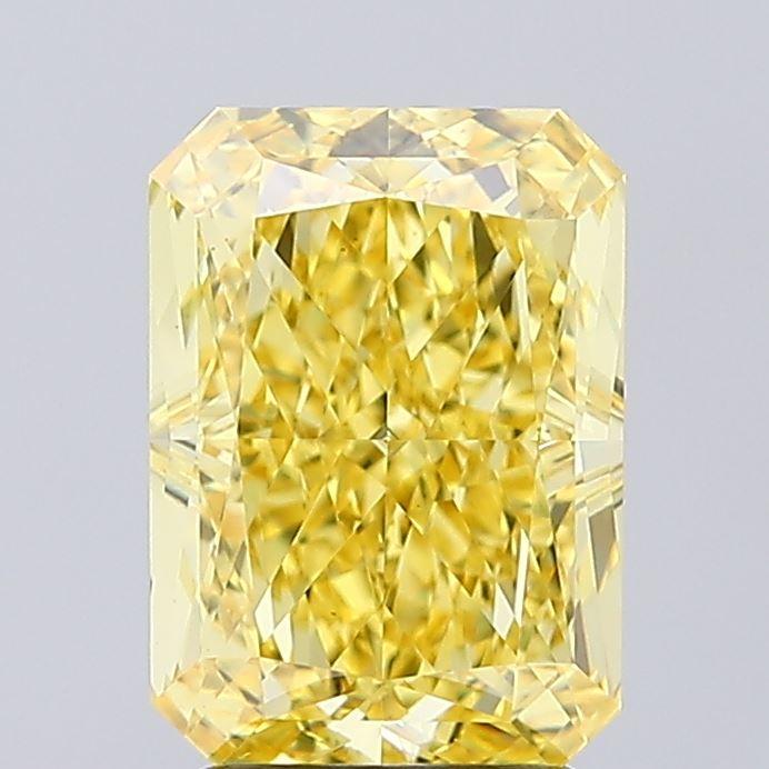 3.10 Ct. Fancy Vivid Yellow Radiant Lab Grown Diamond