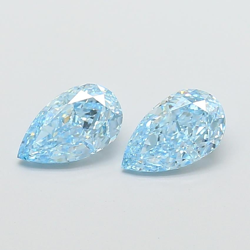 1.03 Ct. Fancy Intense  Blue Pear Lab Grown Diamond