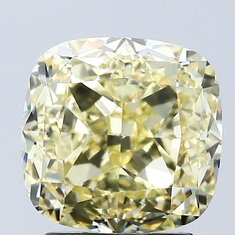 3.28 Ct. Fancy Intense Yellow Cushion Lab Grown Diamond