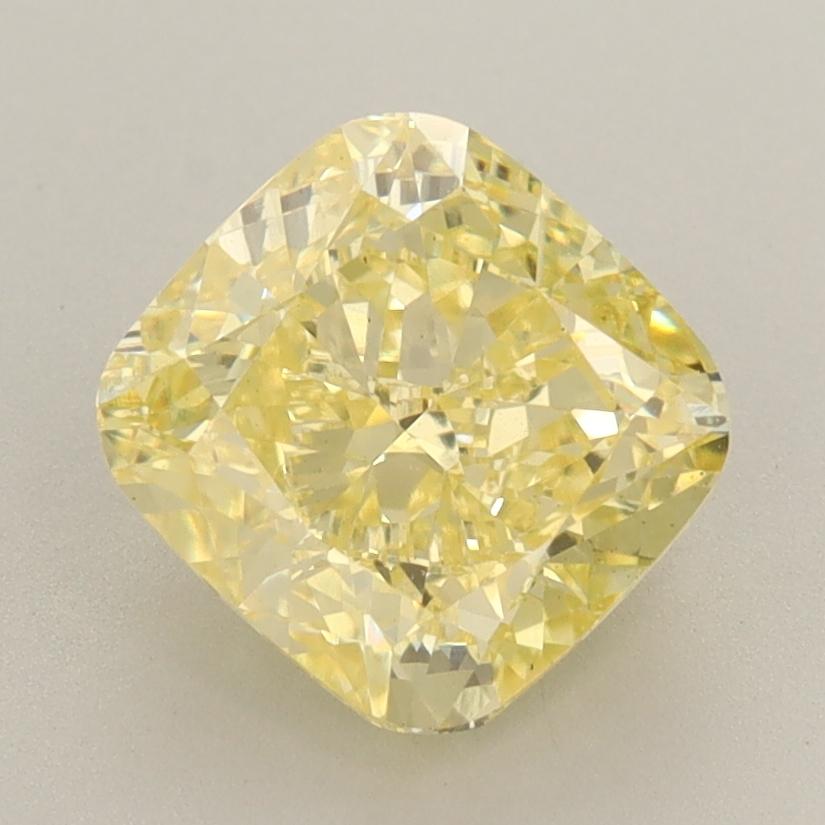 2.61 Ct. Fancy Vivid  Yellow Cushion Lab Grown Diamond