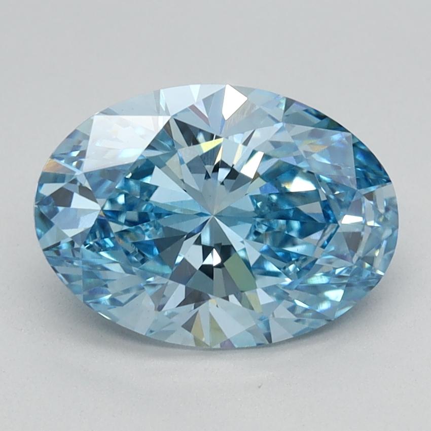 1.66 Ct. Fancy Vivid Blue Oval Lab Grown Diamond