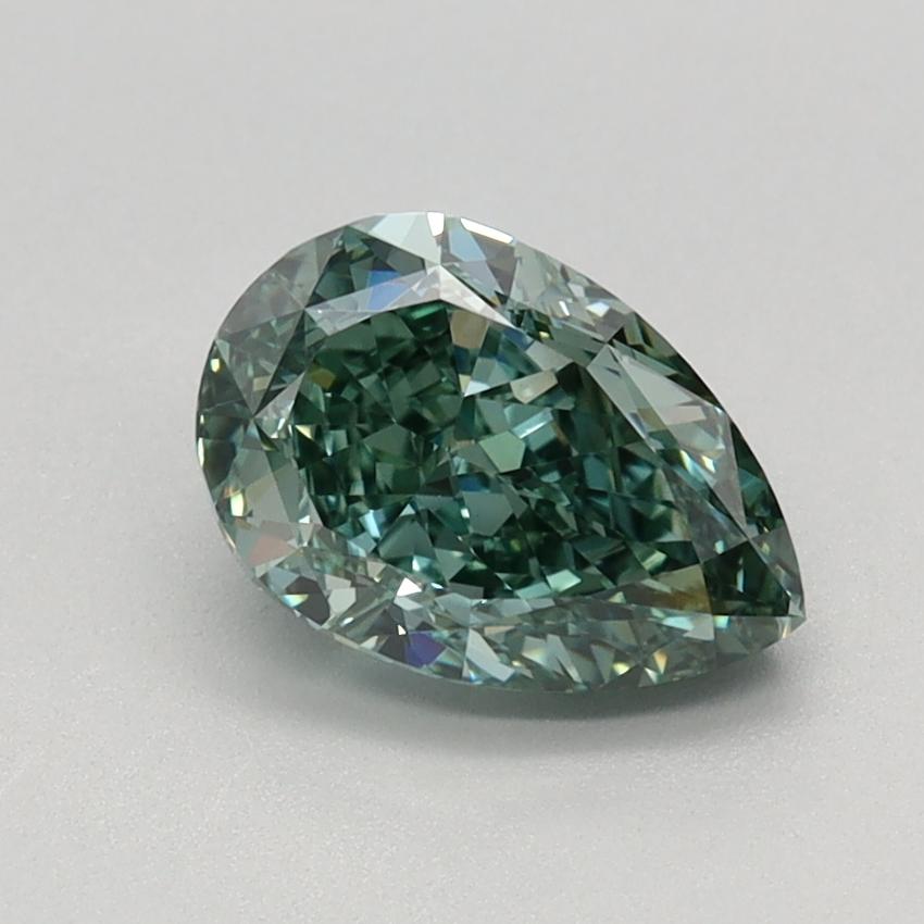 1.22 Ct. Fancy Vivid Green Pear Lab Grown Diamond