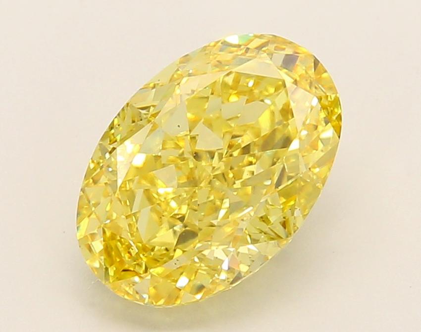3.03 Ct. Fancy Vivid Yellow Oval Lab Grown Diamond