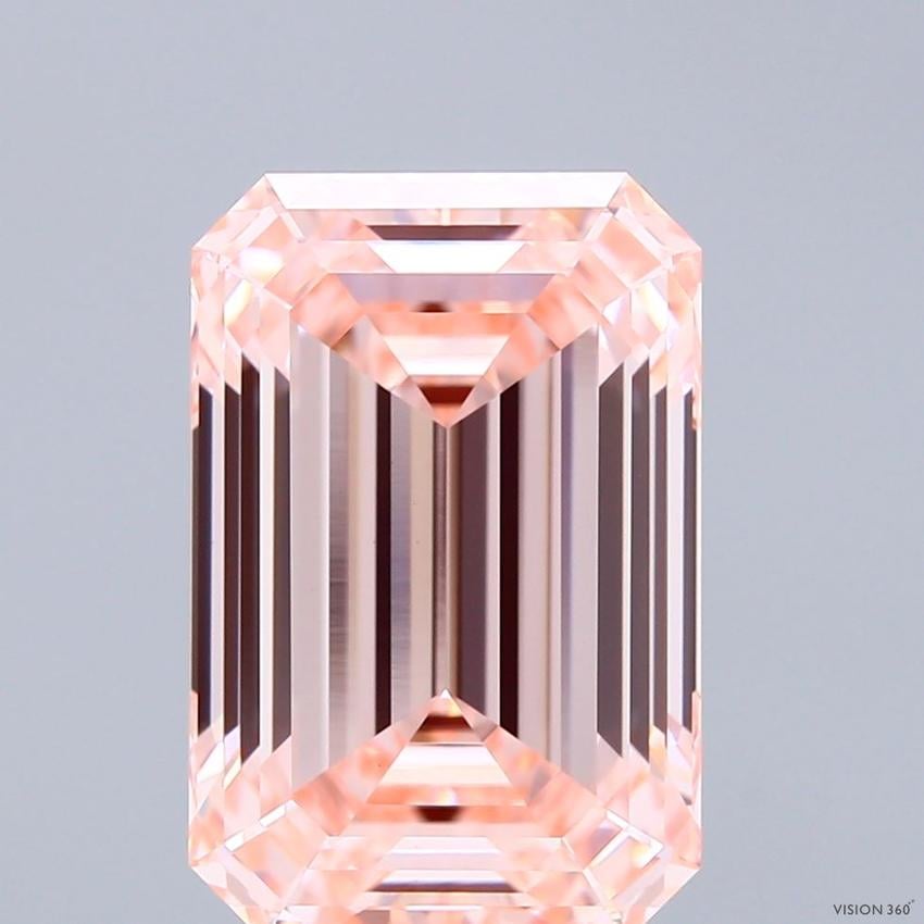 6.04 Ct. Fancy Intense Pink Emerald Lab Grown Diamond