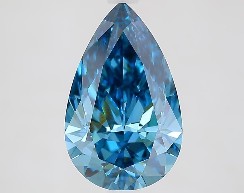 3.11 Ct. Fancy Vivid Blue Pear Lab Grown Diamond