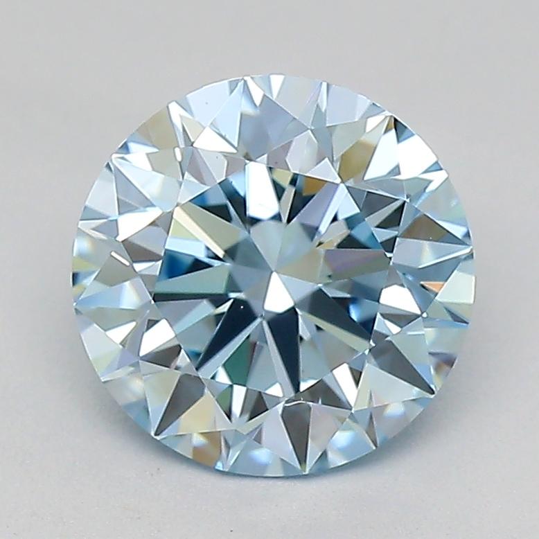 1.26 Ct. Fancy Vivid Blue Round Lab Grown Diamond