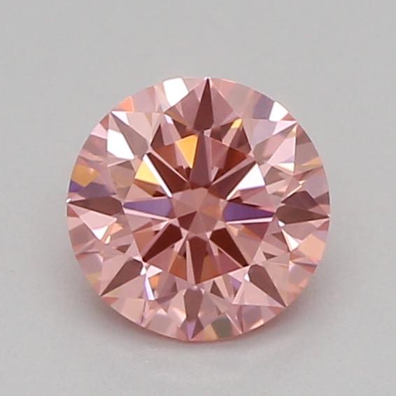 0.30 Ct. Fancy Vivid Pink Round Lab Grown Diamond