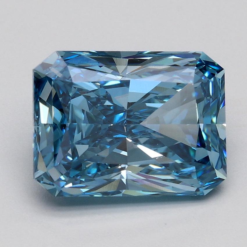 2.06 Ct. Fancy Vivid Blue Radiant Lab Grown Diamond